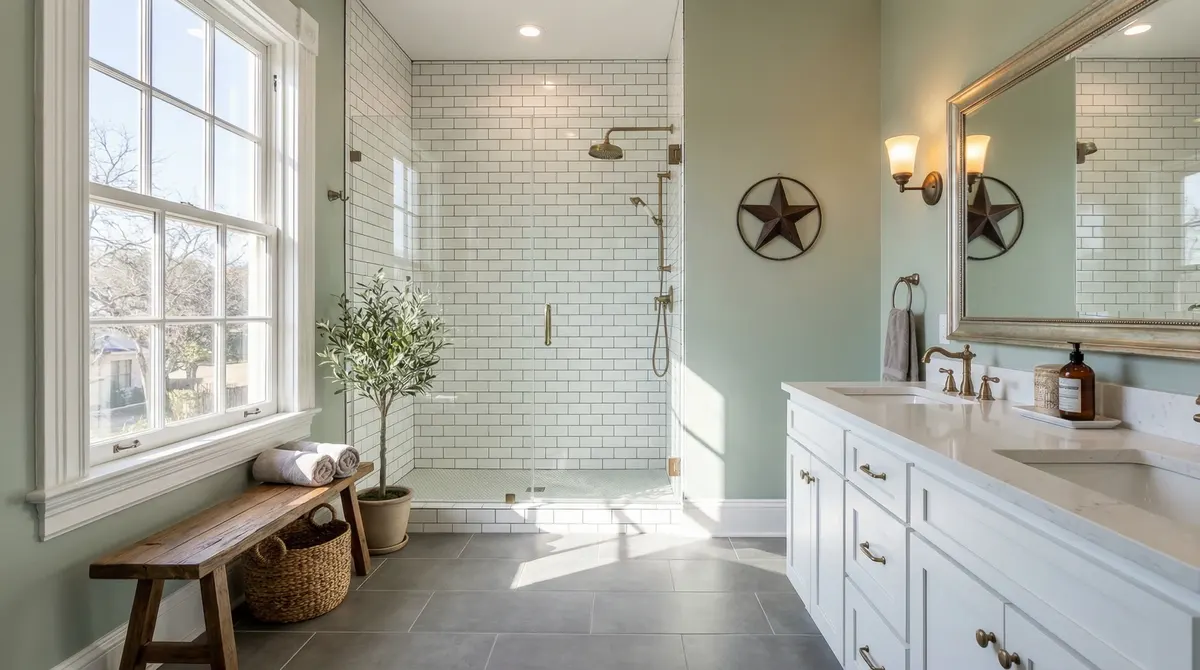Elegant bathroom renovation in Georgetown Texas home